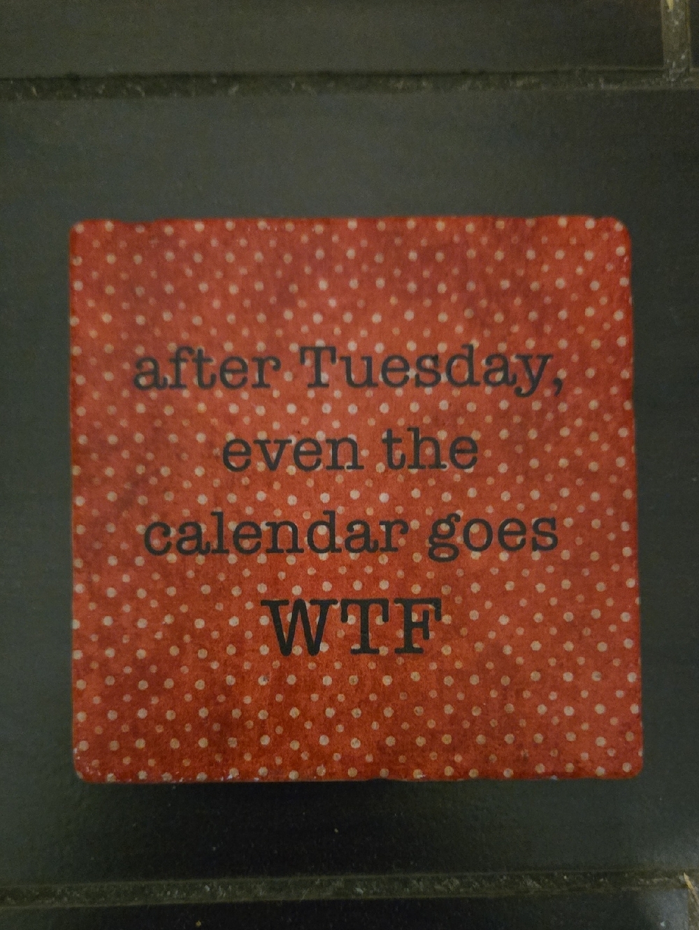 Paisley Parsley  'after Tuesday, even the calendar goes WTF'